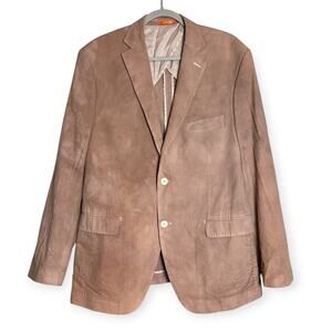 Bianco Brioni Unique Tie Dye Florence Cotton Blazer 44R Jacket ITALY Wedding